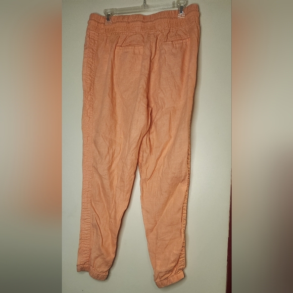 Athleta Women's Cabo Linen Jogger Pants Cactus Peach - Picture 2 of 3